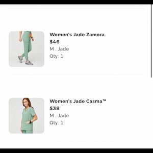 Women’s Jade Figs Scrub Set (medium)